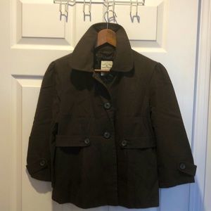 Tom Tailor German short brown A-Cape/Jacket, Size M, 100% Cotton